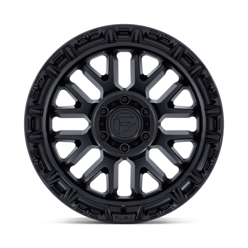 17x9 fuel off-road fc890 rail matte black w gloss black lip wheel 6x5.5 bolt pattern 12mm offset