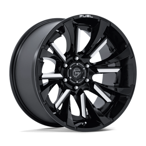 20x10 fuel off-road fc895 tantrum gloss black milled wheel 6x5.5 bolt pattern 18mm offset