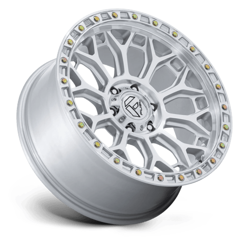 20x9 fuel off-road fc901 talon gloss silver w machined face wheel 6x5.5 bolt pattern 20mm offset