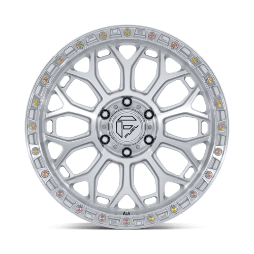 17x9 fuel off-road fc901 talon gloss silver w machined face wheel 6x5.5 bolt pattern 1mm offset