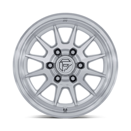 17x8 5 fuel off-road fc902 spur gloss silver w machined face wheel 6x5.5 bolt pattern 25mm offset