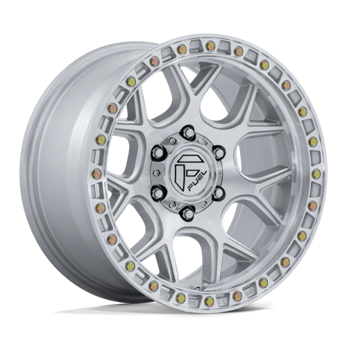 17x9 fuel off-road fc908 puma gloss silver w machined face wheel 6x5.5 bolt pattern 1mm offset