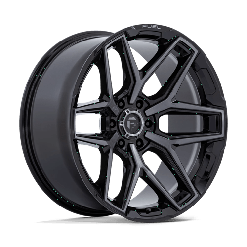 22x9 5 fuel off-road fc854 flux gloss black brush fc gray dddt wheel 6x5.5 bolt pattern 20mm offset