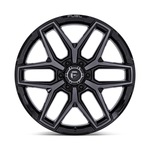 22x9 5 fuel off-road fc854 flux gloss black brush fc gray dddt wheel 6x5.5 bolt pattern 20mm offset