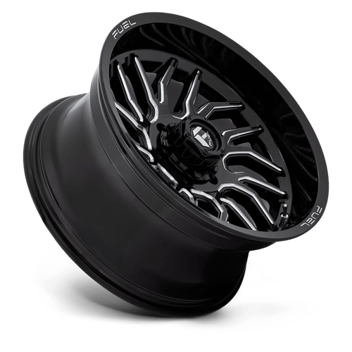 20x10 fuel off-road d807 hurricane gloss black milled wheel 6x5.5 bolt pattern 18mm offset