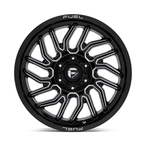 20x9 fuel off-road d807 hurricane gloss black milled wheel 6x5.5 bolt pattern 20mm offset