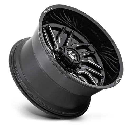 24x12 fuel off-road d807 hurricane gloss black milled wheel 6x5.5 bolt pattern 44mm offset