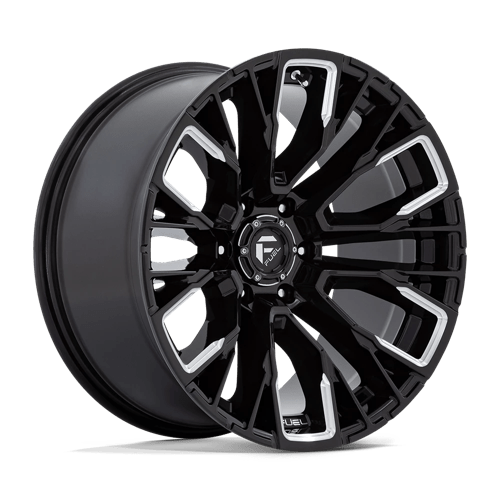 17x9 fuel off-road d849 rebar gloss black milled wheel 6x5.5 bolt pattern 1mm offset