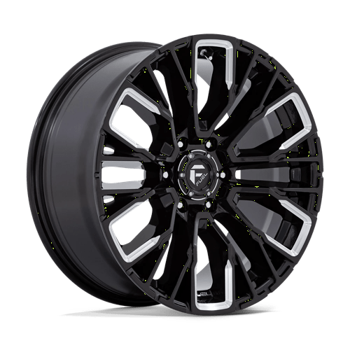 20x9 fuel off-road d849 rebar gloss black milled wheel 6x5.5 bolt pattern 20mm offset