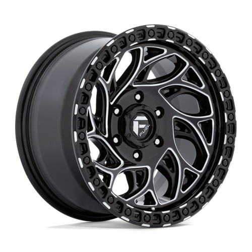 17x9 fuel off-road d840 runner or gloss black milled wheel 6x5.5 bolt pattern 1mm offset