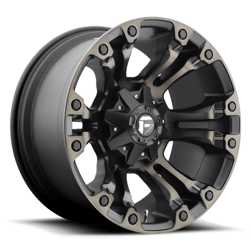17x9 fuel off-road d569 vapor matte black double dark tint wheel 6x5.5 bolt pattern 1mm offset