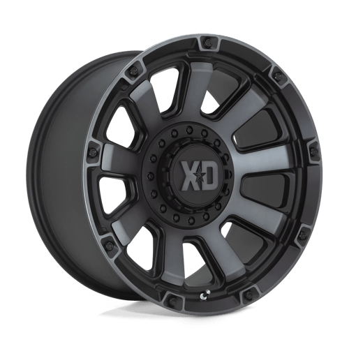 20x10 xd wheels xd852 gauntlet satin black w gray tint wheel 6x5.5 bolt pattern 18mm offset