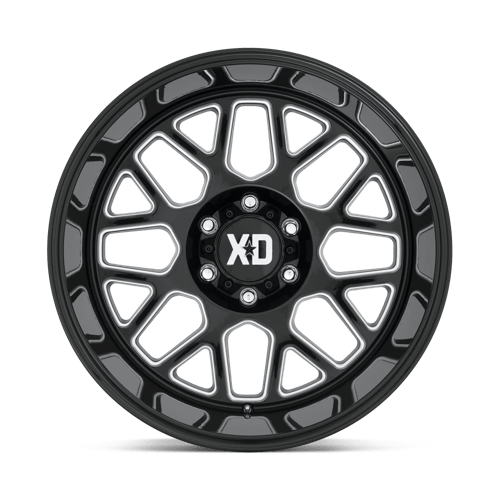 20x10 xd wheels xd849 grenade ii gloss black milled wheel 6x5.5 bolt pattern 18mm offset
