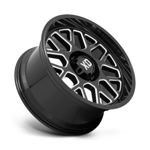 22x12 xd wheels xd849 grenade ii gloss black milled wheel 6x5.5 bolt pattern 44mm offset