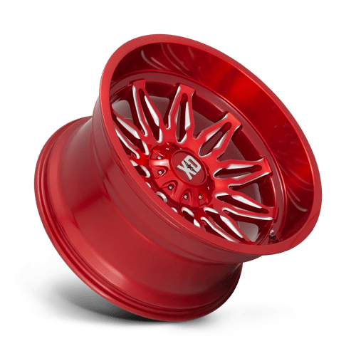 22x12 xd wheels xd859 gunner candy red milled wheel 6x5.5 bolt pattern 44mm offset