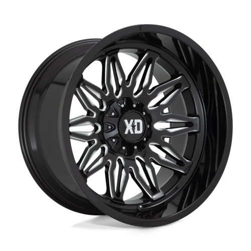 22x10 xd wheels xd859 gunner gloss black milled wheel 6x5.5 bolt pattern 18mm offset