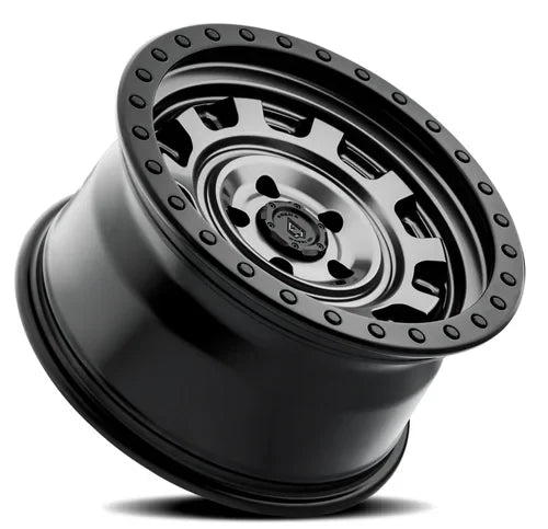 17x9 arena wheel a112 gunner satin gun metal center satin black lip wheel 6x5.5 bolt pattern 12mm offset