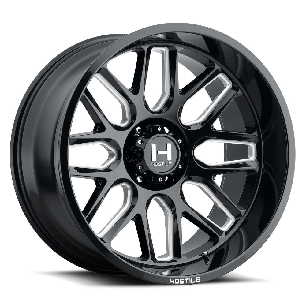 20x10 hostile wheels h120 vulcan blade cut wheel 6x5.5 bolt pattern 19mm offset