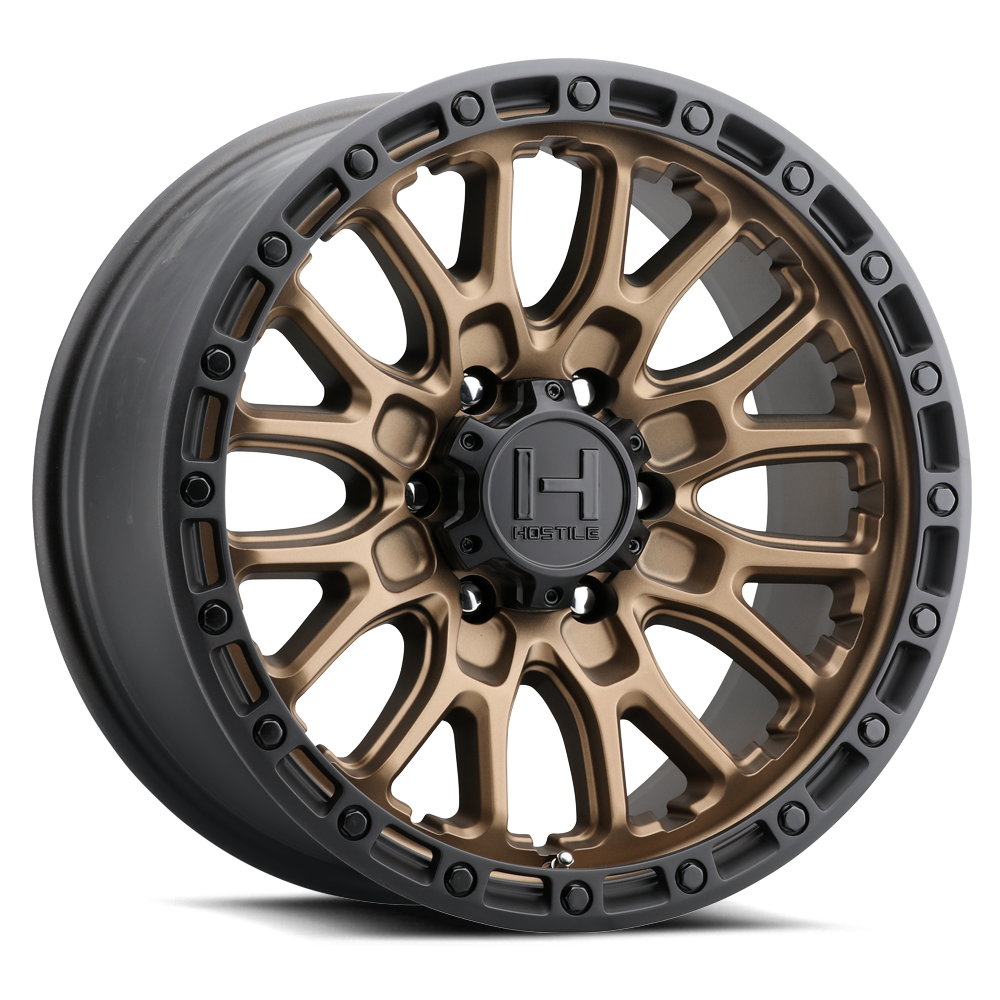 17x9 hostile wheels h135 ridgecrest bronze wheel 6x5.5 bolt pattern 0mm offset