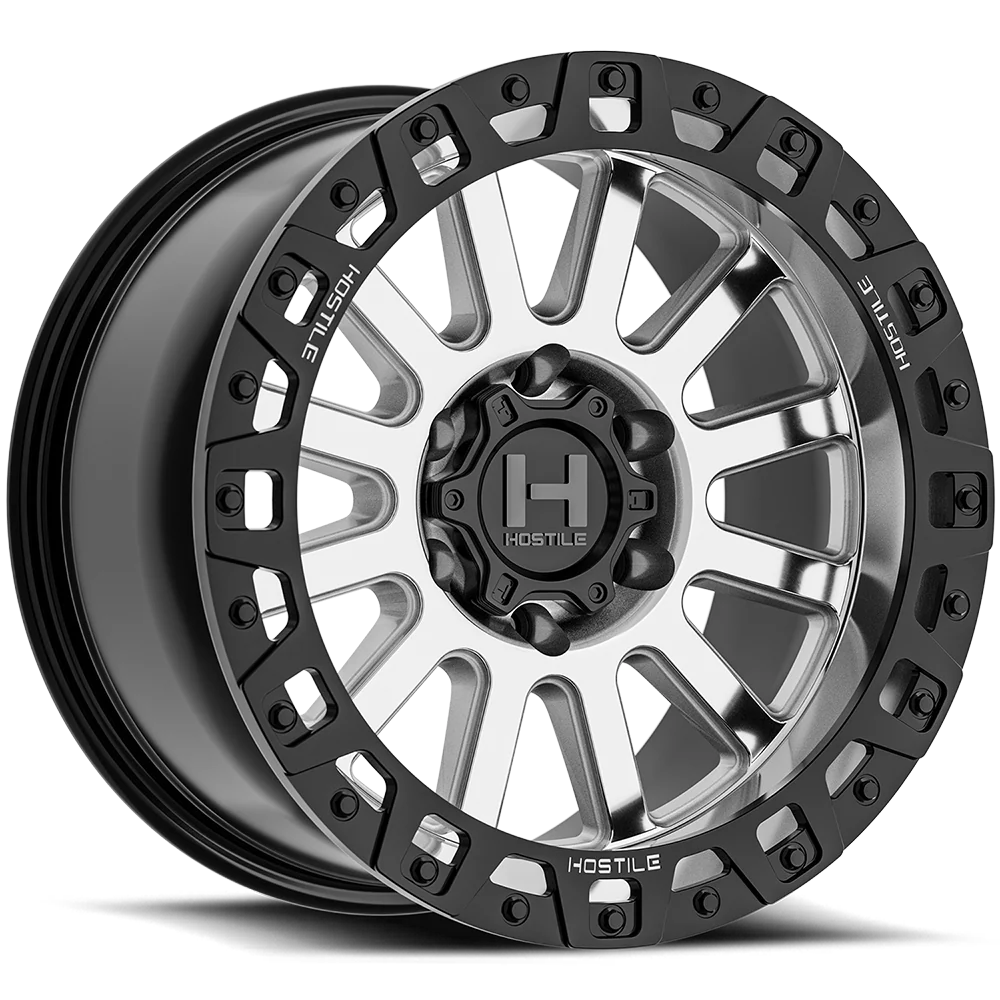 17x9 hostile wheels h139 dominator machined wheel 6x5.5 bolt pattern 12mm offset