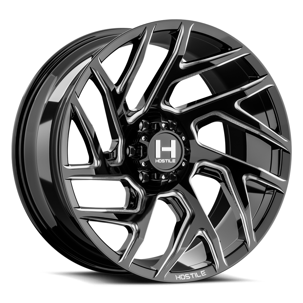 20x10 hostile wheels h141 vortex blade cut wheel 6x5.5 bolt pattern 19mm offset