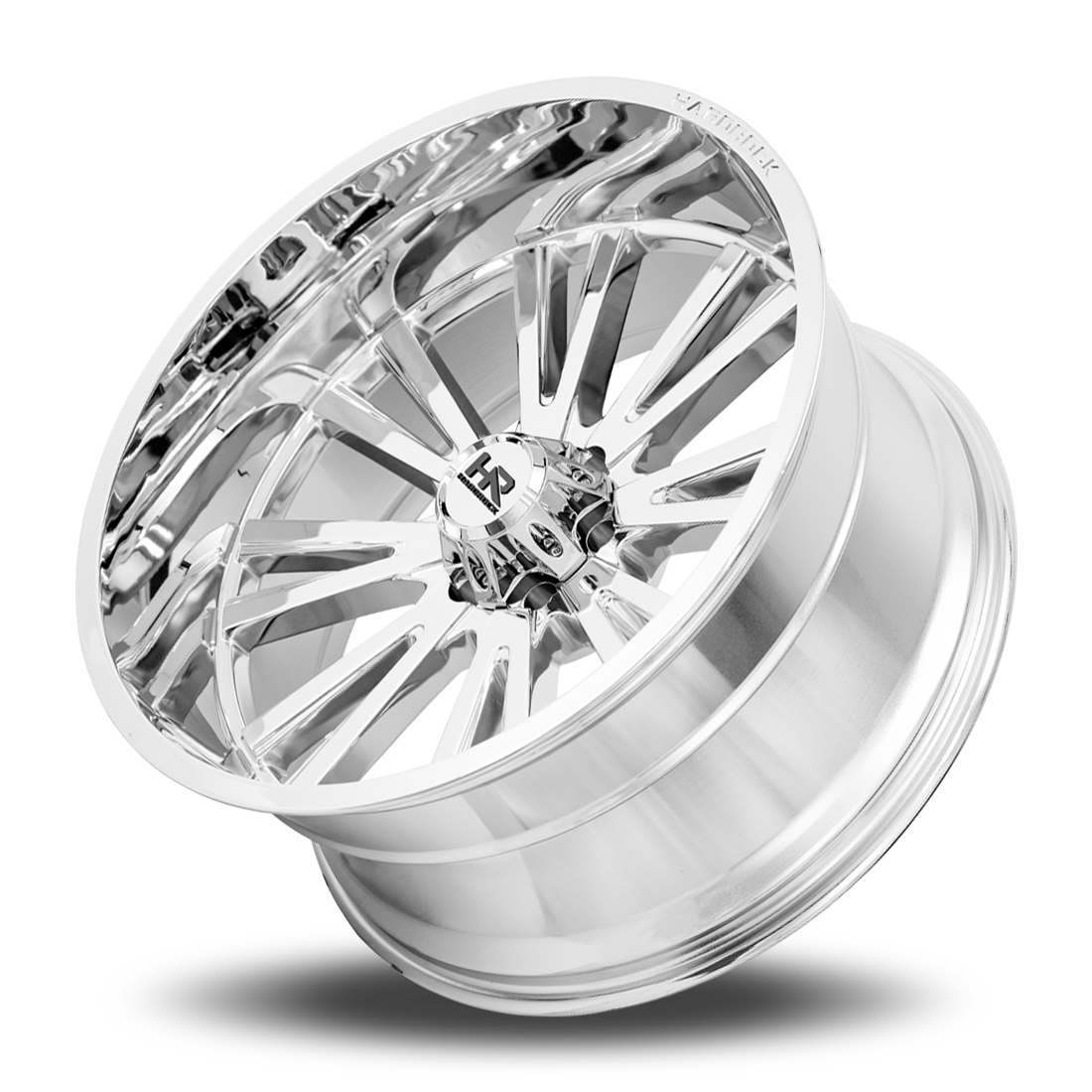 24x12 Hardrock Offroad H503 Spine XPosed Chrome Wheel 6x5.5 Bolt Pattern -44mm Offset