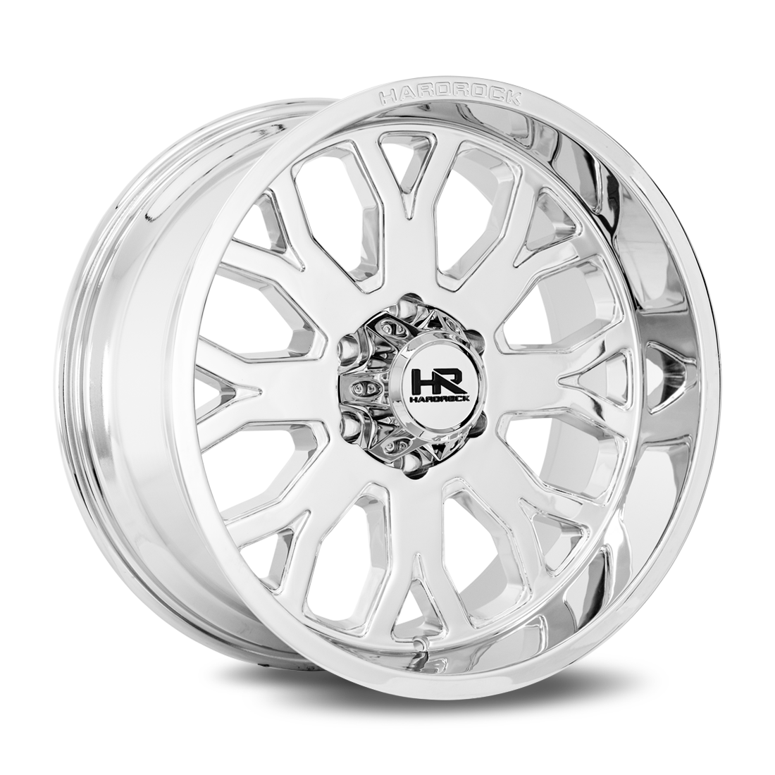 20x10 Hardrock Offroad H504 Slammer XPosed Chrome Wheel 6x5.5 Bolt Pattern -19mm Offset