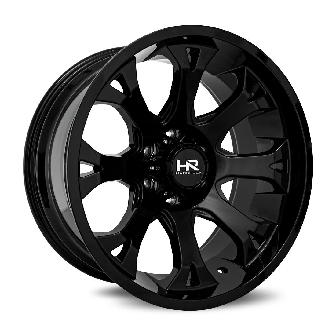 24x14 Hardrock Offroad H505 BloodShot Xposed Gloss Black Wheel 6x5.5 Bolt Pattern -76mm Offset