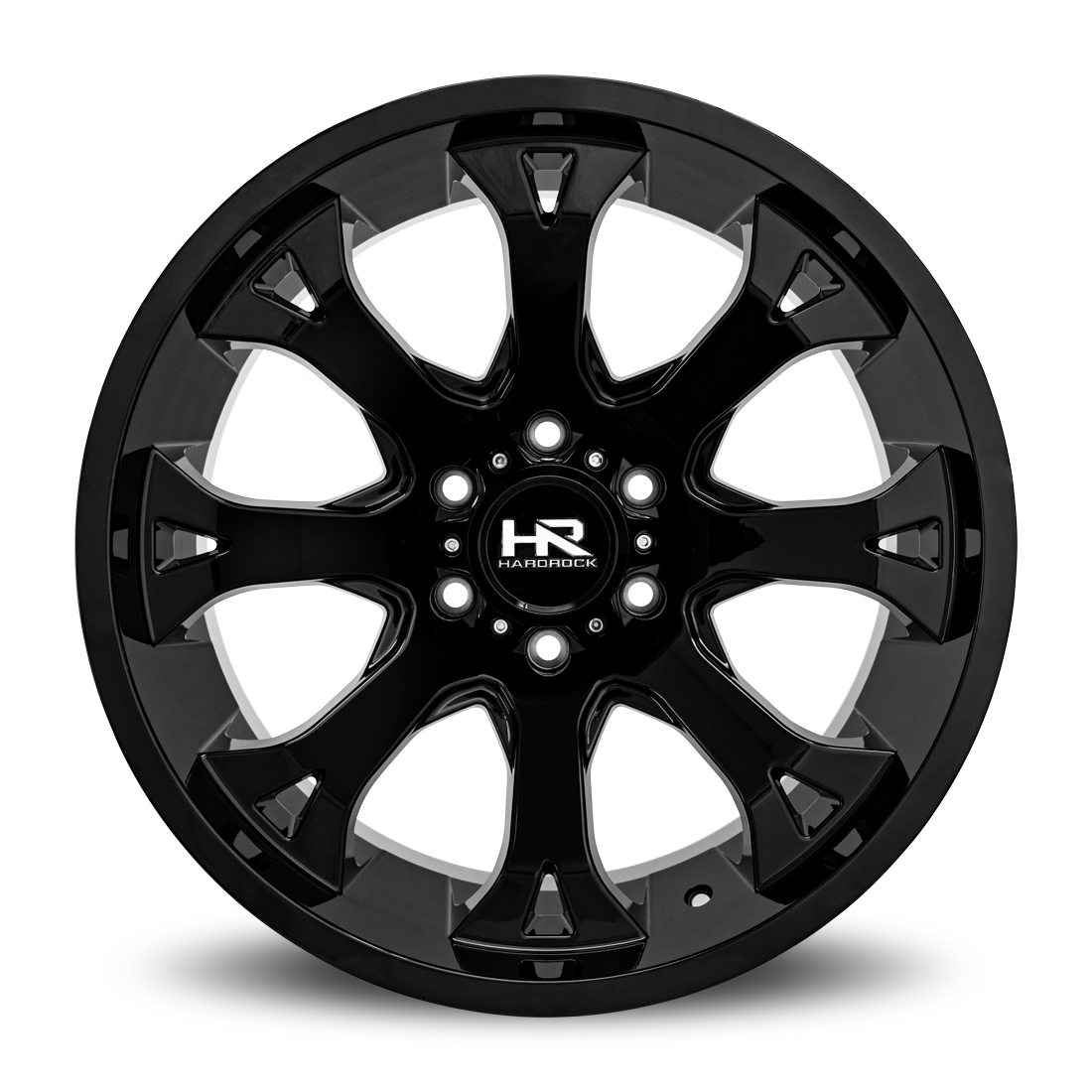 22x12 Hardrock Offroad H505 Bloodshot Xposed Gloss Black Wheel 6x5.5 Bolt Pattern -51mm Offset