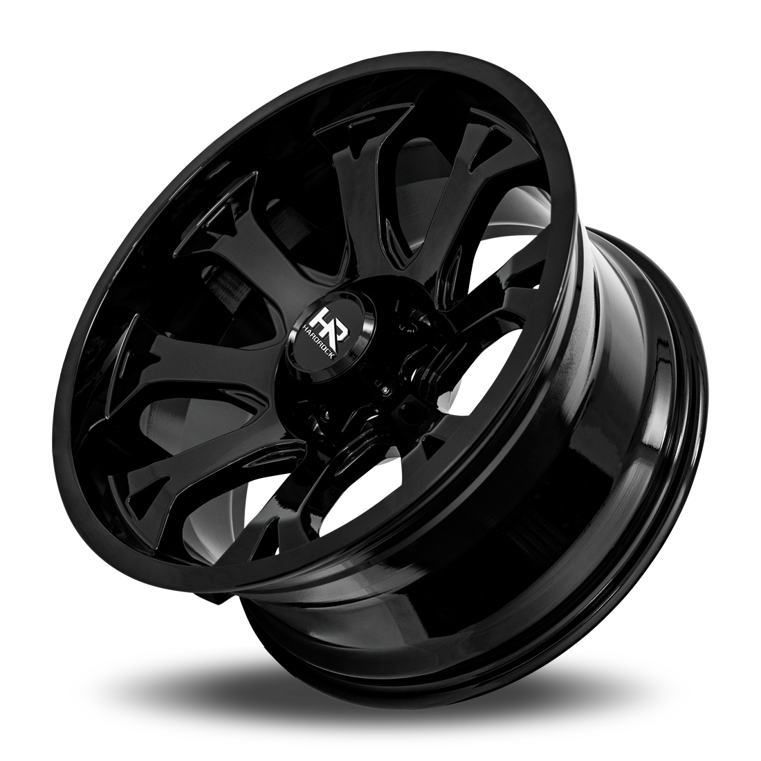 22x12 Hardrock Offroad H505 Bloodshot Xposed Gloss Black Wheel 6x5.5 Bolt Pattern -51mm Offset