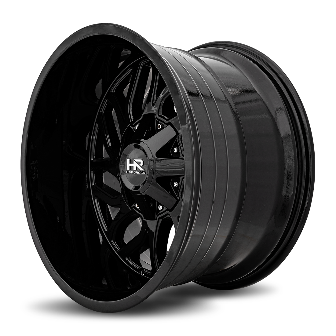 20x12 Hardrock Offroad H707 Destroyer Gloss Black Wheel 6x5.5 Bolt Pattern -51mm Offset