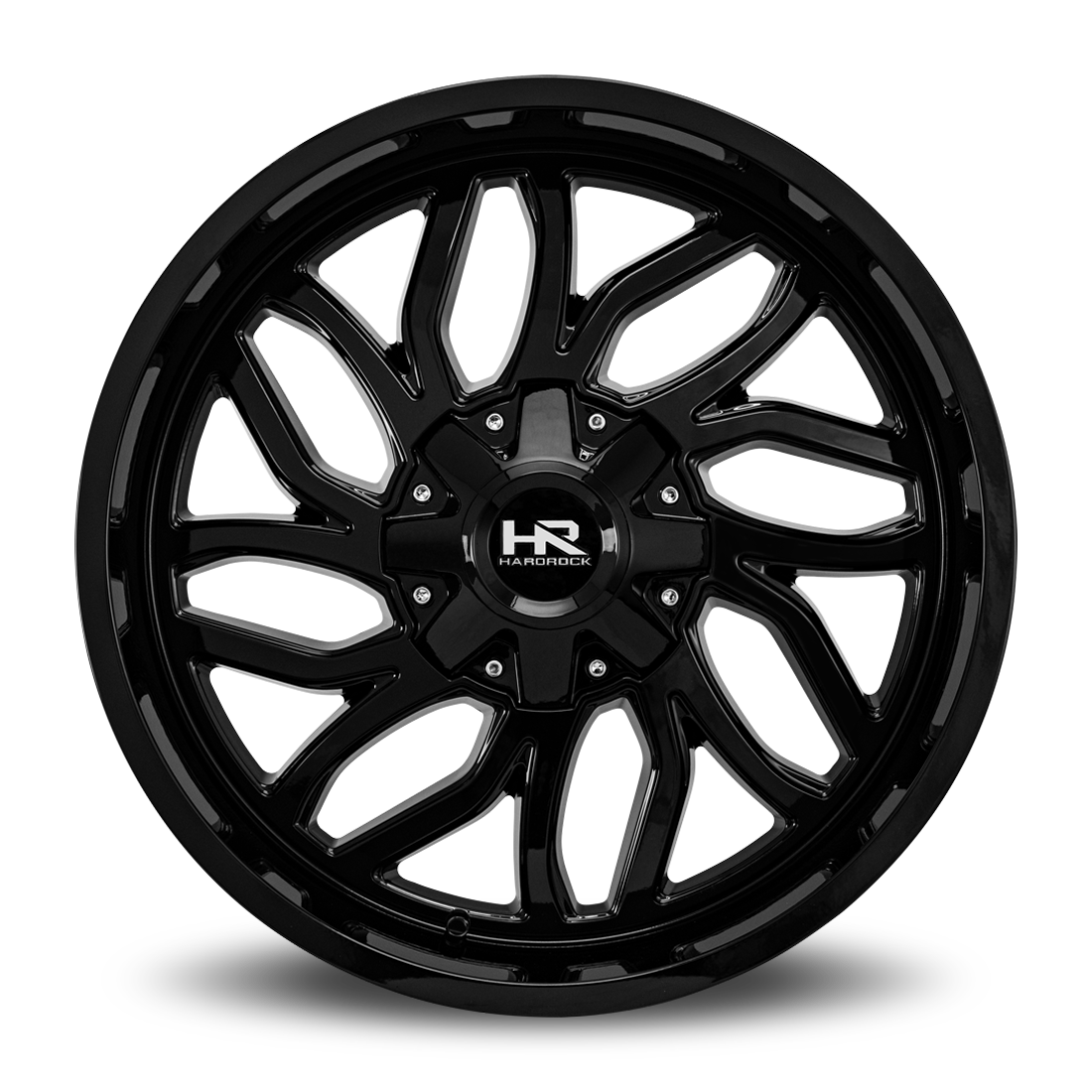 22x10 Hardrock Offroad H707 Destroyer Gloss Black Wheel 6x5.5 Bolt Pattern -25mm Offset