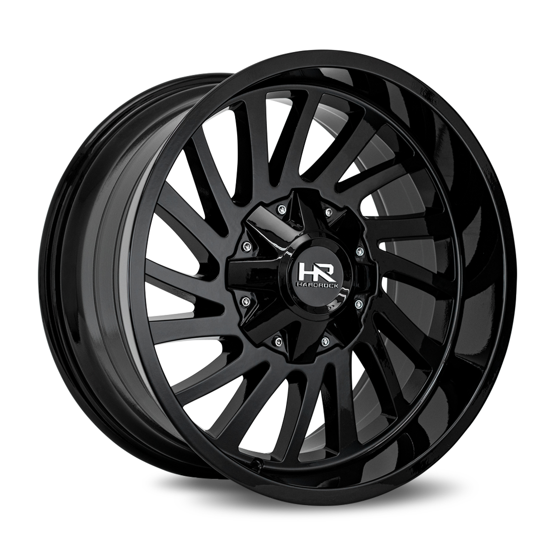 22x10 Hardrock Offroad H708 Overdrive Gloss Black Wheel 6x5.5 Bolt Pattern -25mm Offset