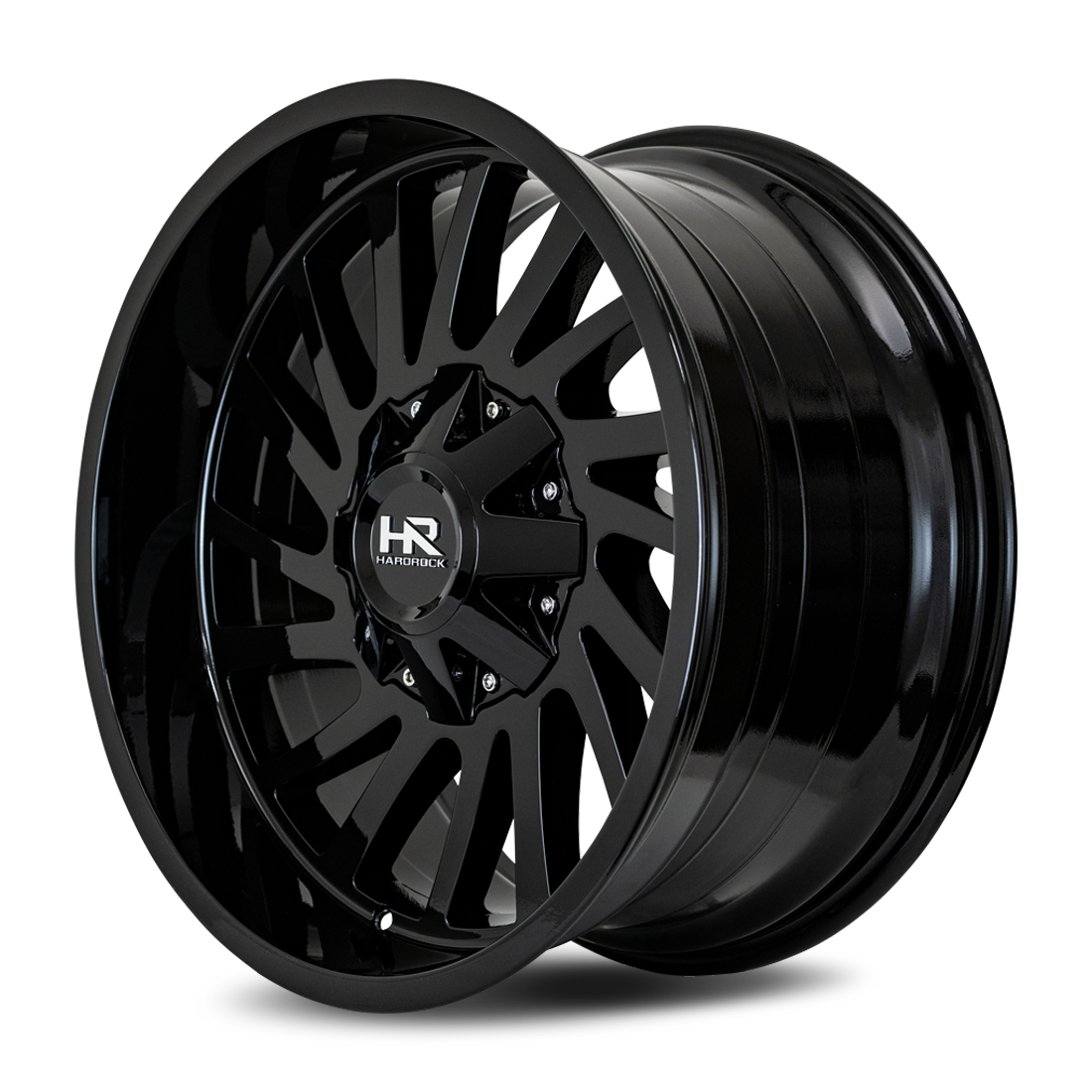 22x10 Hardrock Offroad H708 Overdrive Gloss Black Wheel 6x5.5 Bolt Pattern -25mm Offset