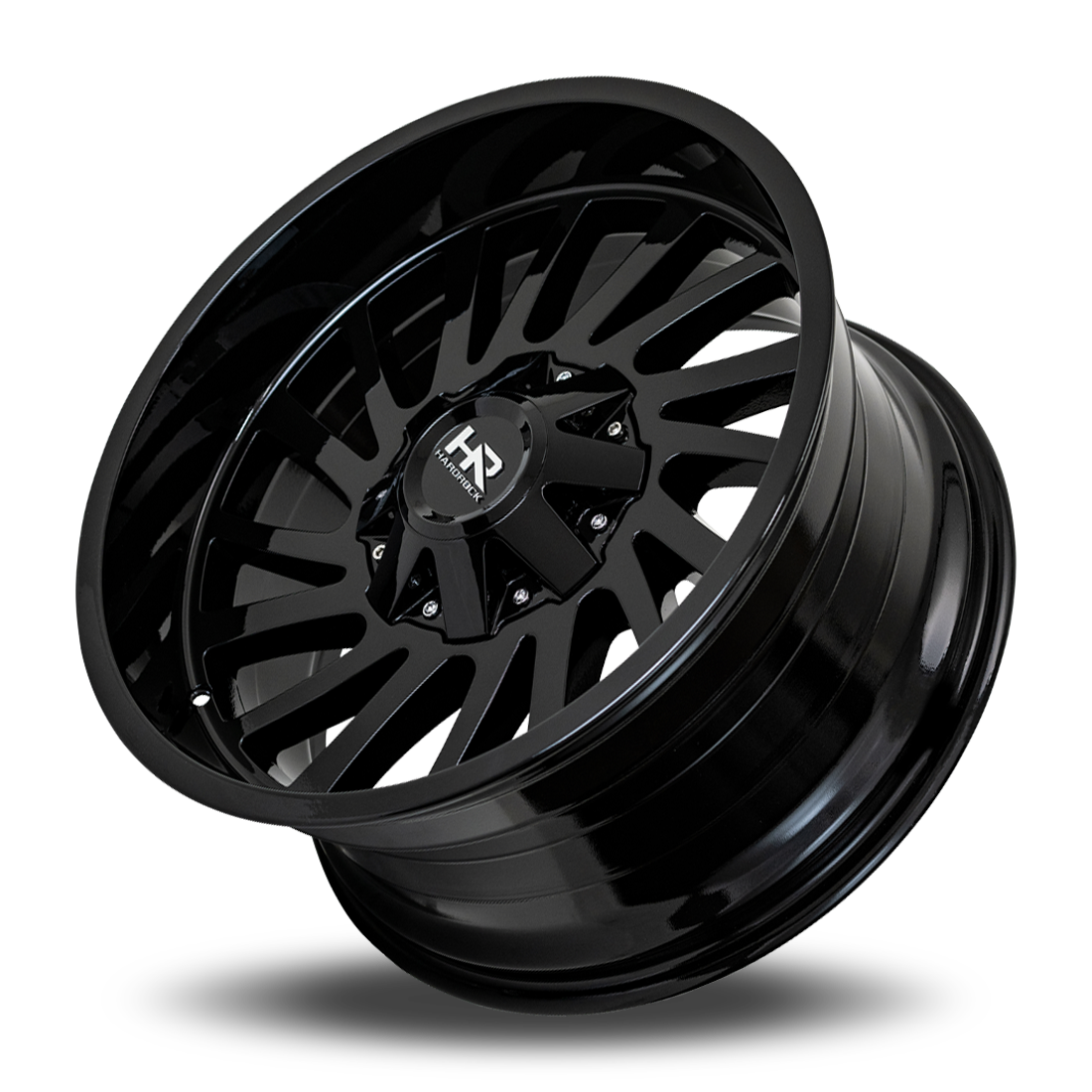 20x9 Hardrock Offroad H708 Overdrive Gloss Black Wheel 6x5.5 Bolt Pattern 0mm Offset