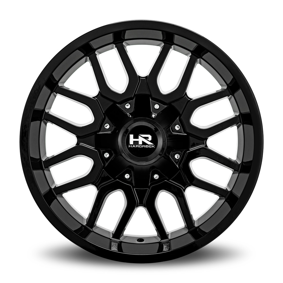 20x10 Hardrock Offroad H709 Commander Gloss Black Wheel 6x5.5 Bolt Pattern -19mm Offset