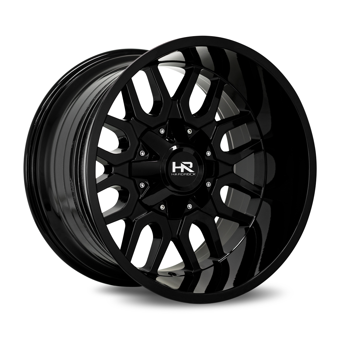 20x12 Hardrock Offroad H709 Commander Gloss Black Wheel 6x5.5 Bolt Pattern -51mm Offset