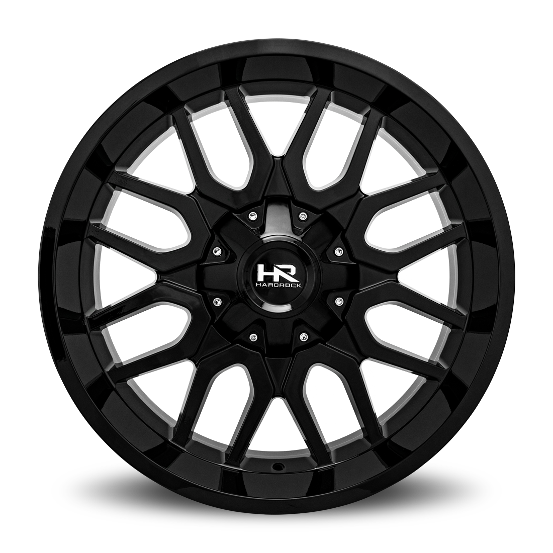 22x10 Hardrock Offroad H709 Commander Gloss Black Wheel 6x5.5 Bolt Pattern -25mm Offset