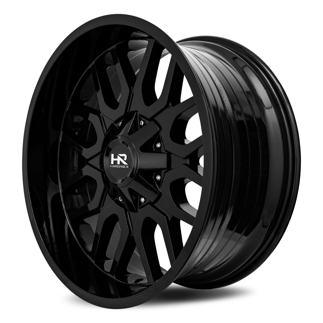 22x10 Hardrock Offroad H709 Commander Gloss Black Wheel 6x5.5 Bolt Pattern -25mm Offset