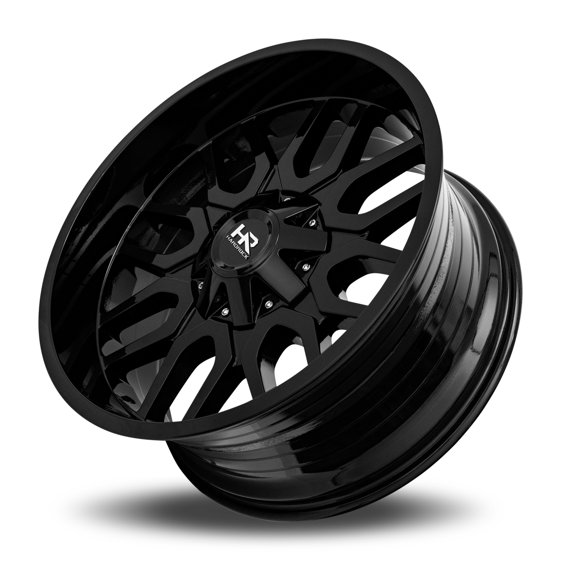 22x10 Hardrock Offroad H709 Commander Gloss Black Wheel 6x5.5 Bolt Pattern -25mm Offset