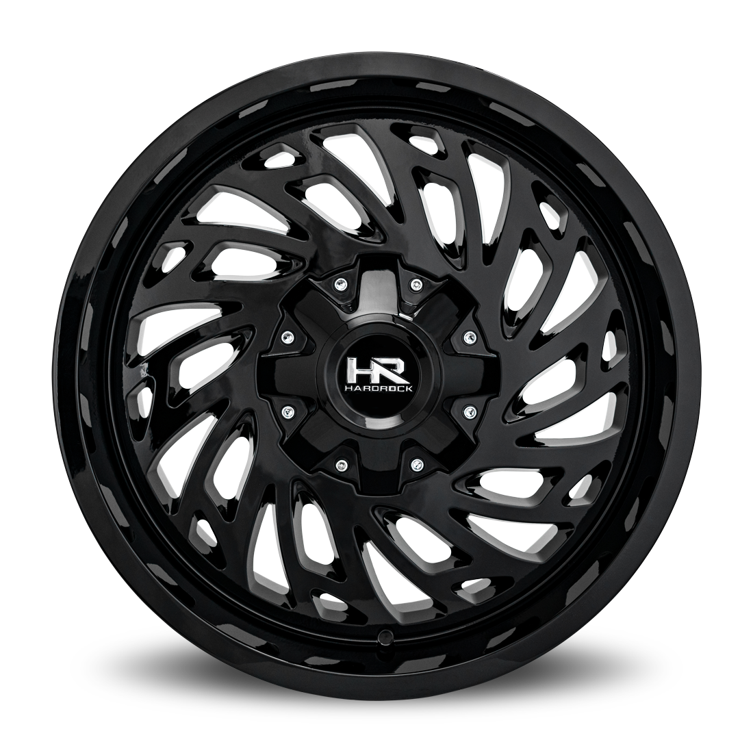 20x10 Hardrock Offroad H710 Attack Gloss Black Wheel 6x5.5 Bolt Pattern -19mm Offset