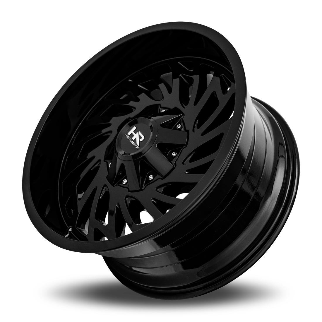 20x10 Hardrock Offroad H710 Attack Gloss Black Wheel 6x5.5 Bolt Pattern -19mm Offset