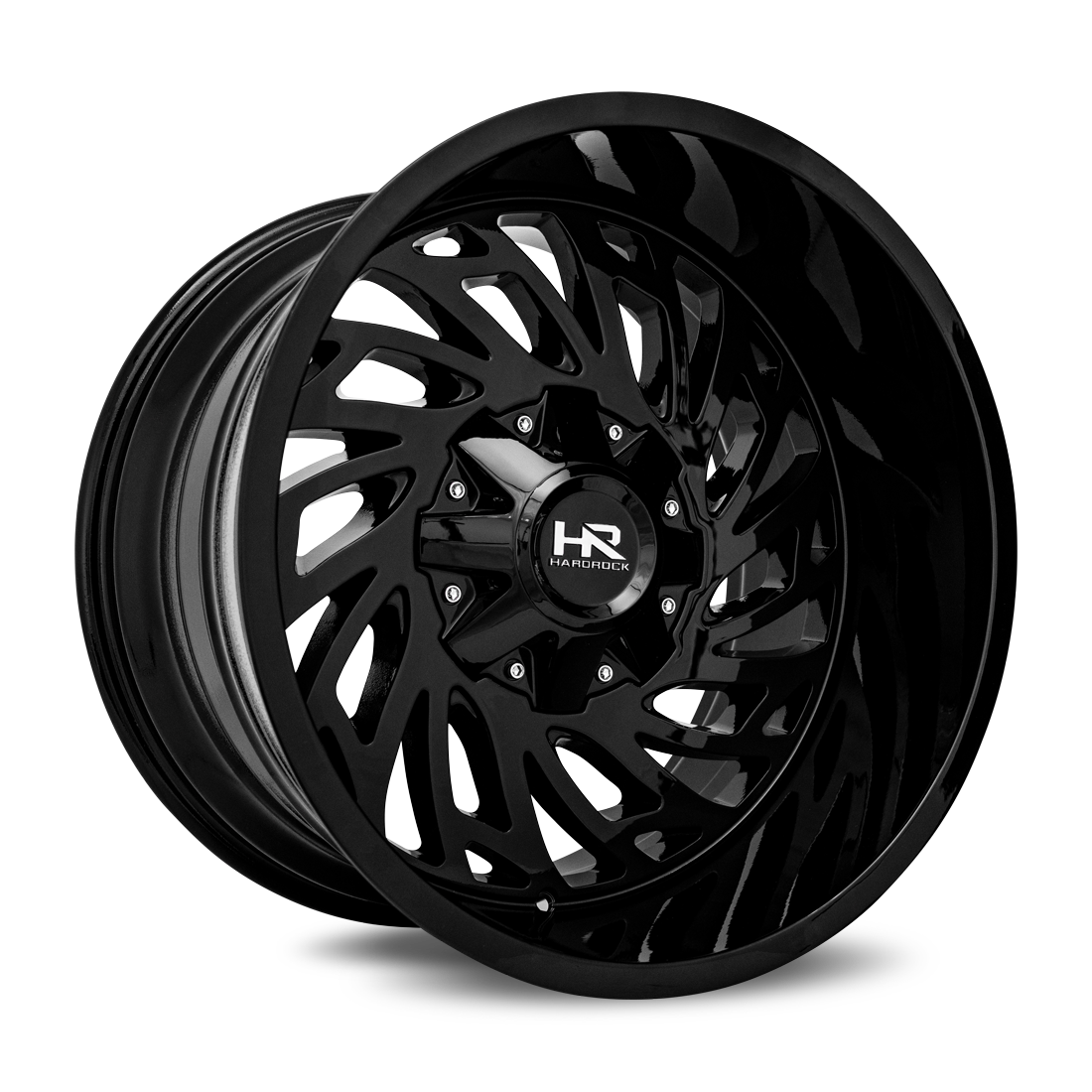 20x12 Hardrock Offroad H710 Attack Gloss Black Wheel 6x5.5 Bolt Pattern -51mm Offset