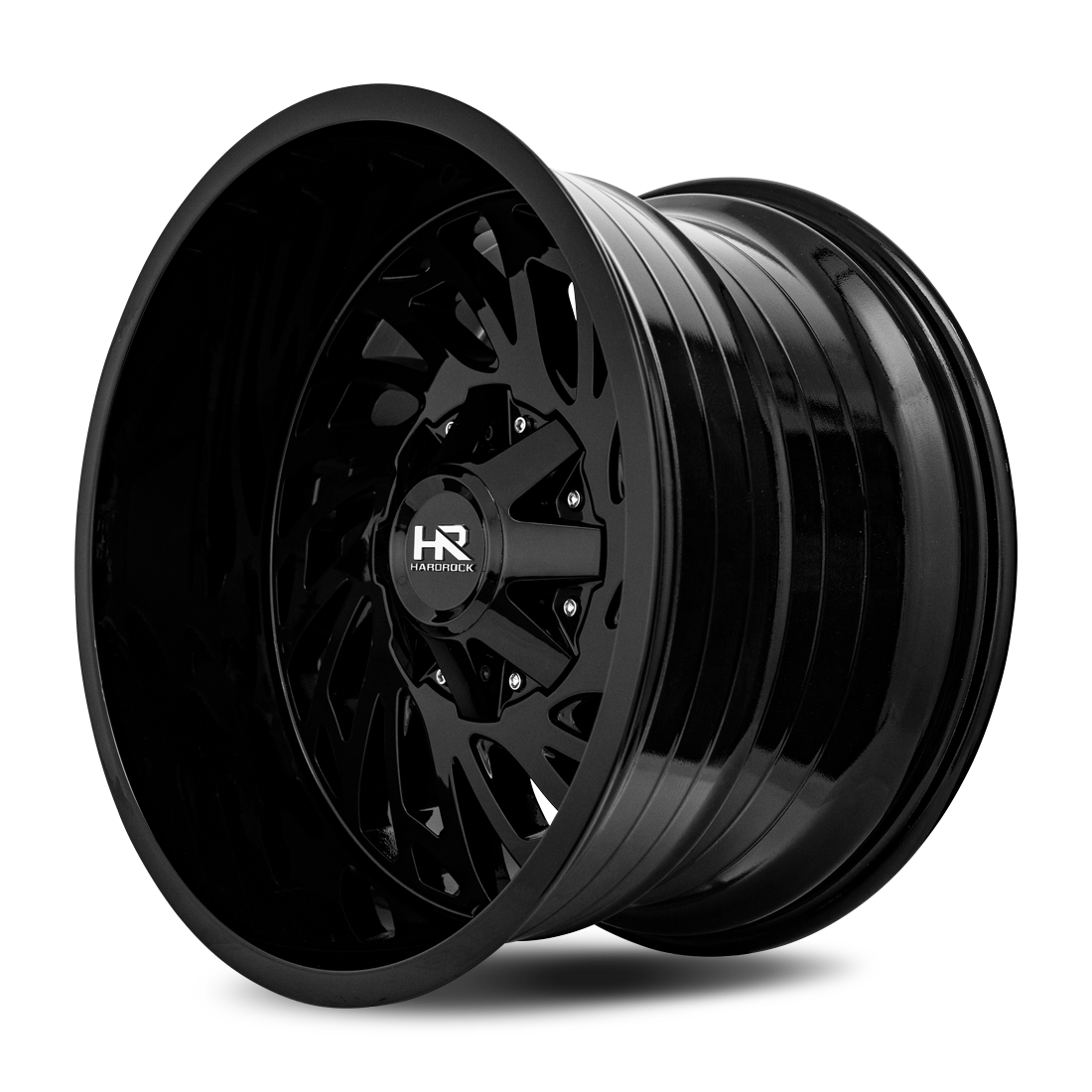 20x12 Hardrock Offroad H710 Attack Gloss Black Wheel 6x5.5 Bolt Pattern -51mm Offset