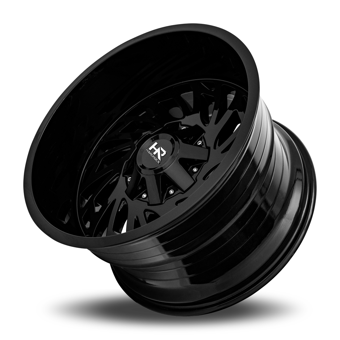 20x12 Hardrock Offroad H710 Attack Gloss Black Wheel 6x5.5 Bolt Pattern -51mm Offset
