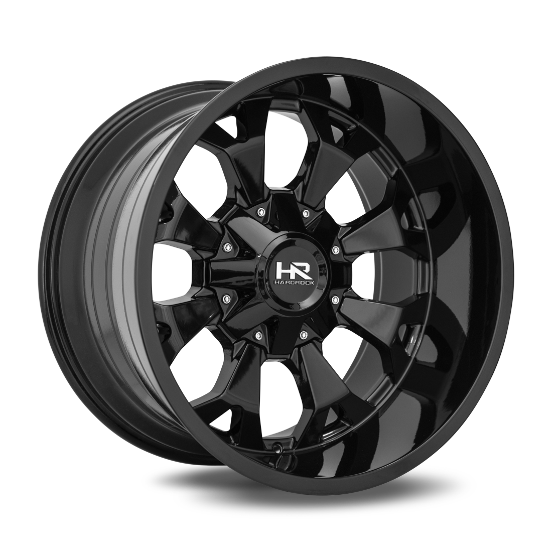 20x10 Hardrock Offroad H711 Devastator Gloss Black Wheel 6x5.5 Bolt Pattern -19mm Offset