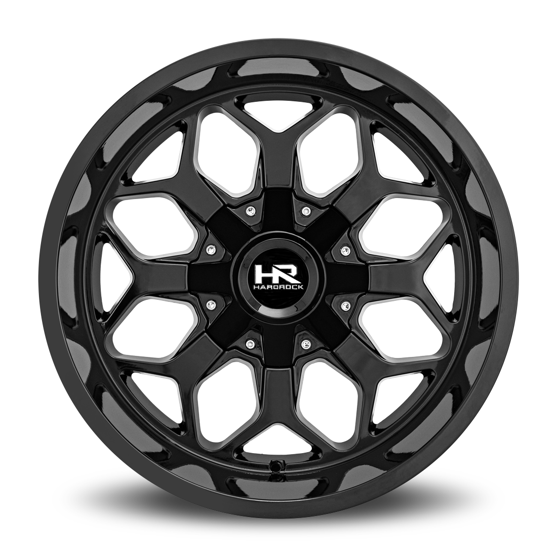 20x12 Hardrock Offroad H712 Indestructible Gloss Black Wheel 6x5.5 Bolt Pattern -51mm Offset