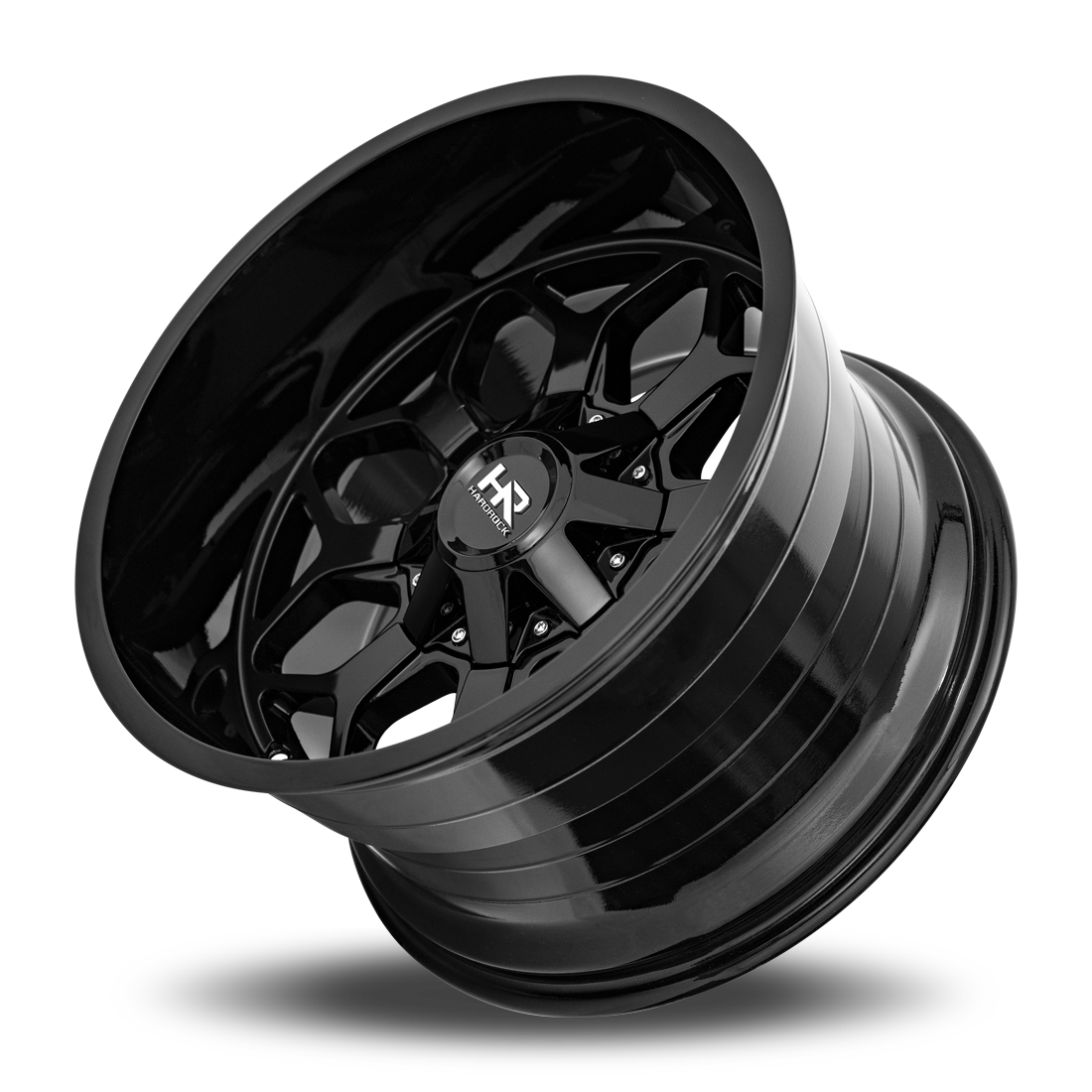 20x12 Hardrock Offroad H712 Indestructible Gloss Black Wheel 6x5.5 Bolt Pattern -51mm Offset