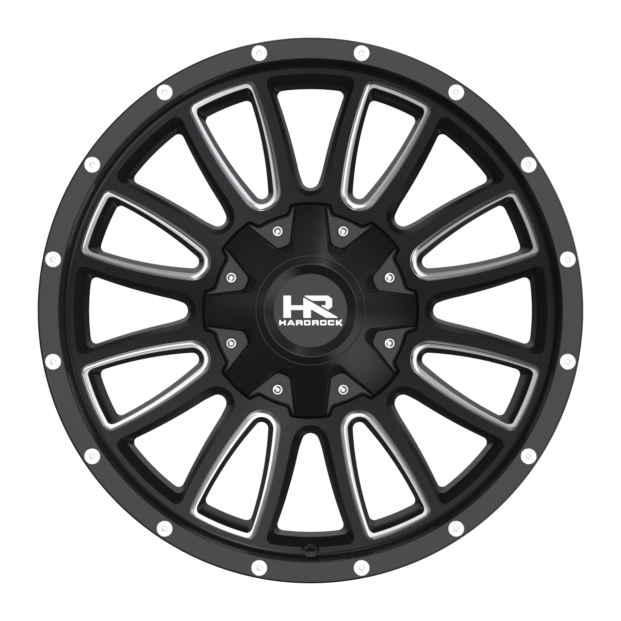 20x9 Hardrock Offroad H717 Tactical Gloss Black Milled Wheel 6x5.5 Bolt Pattern 20mm Offset