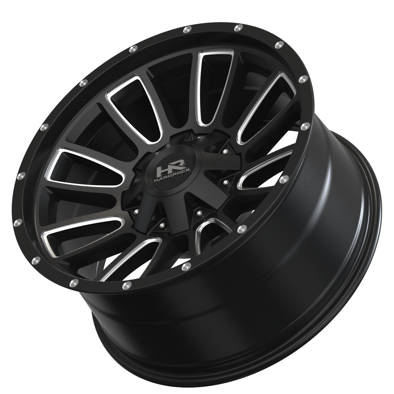 20x9 Hardrock Offroad H717 Tactical Gloss Black Milled Wheel 6x5.5 Bolt Pattern 20mm Offset